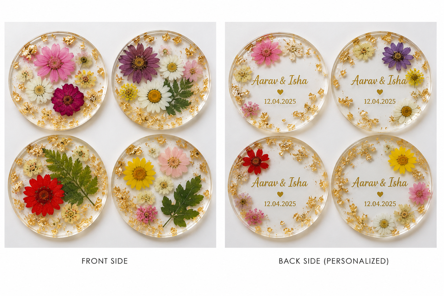Round Floral Coasters