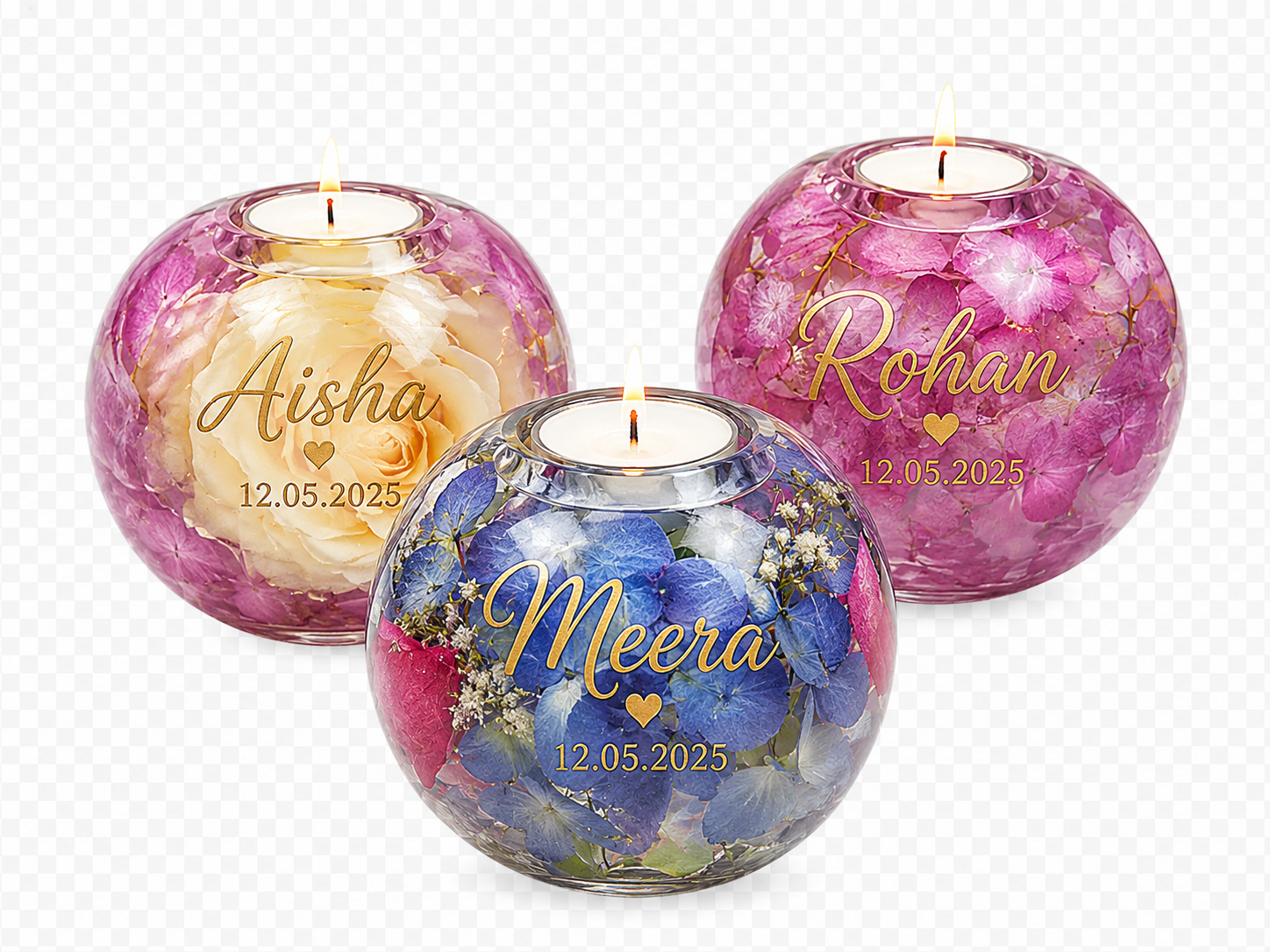 Botanical Resin Tea Light Holders 4