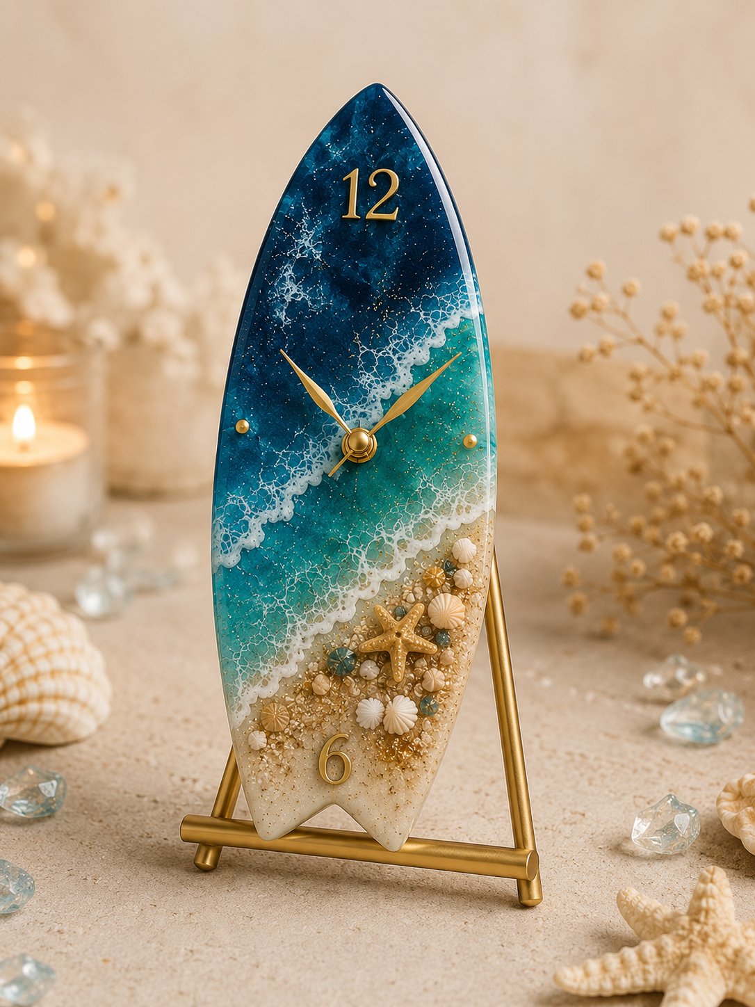 Mini Ocean Surfboard Clock - 8