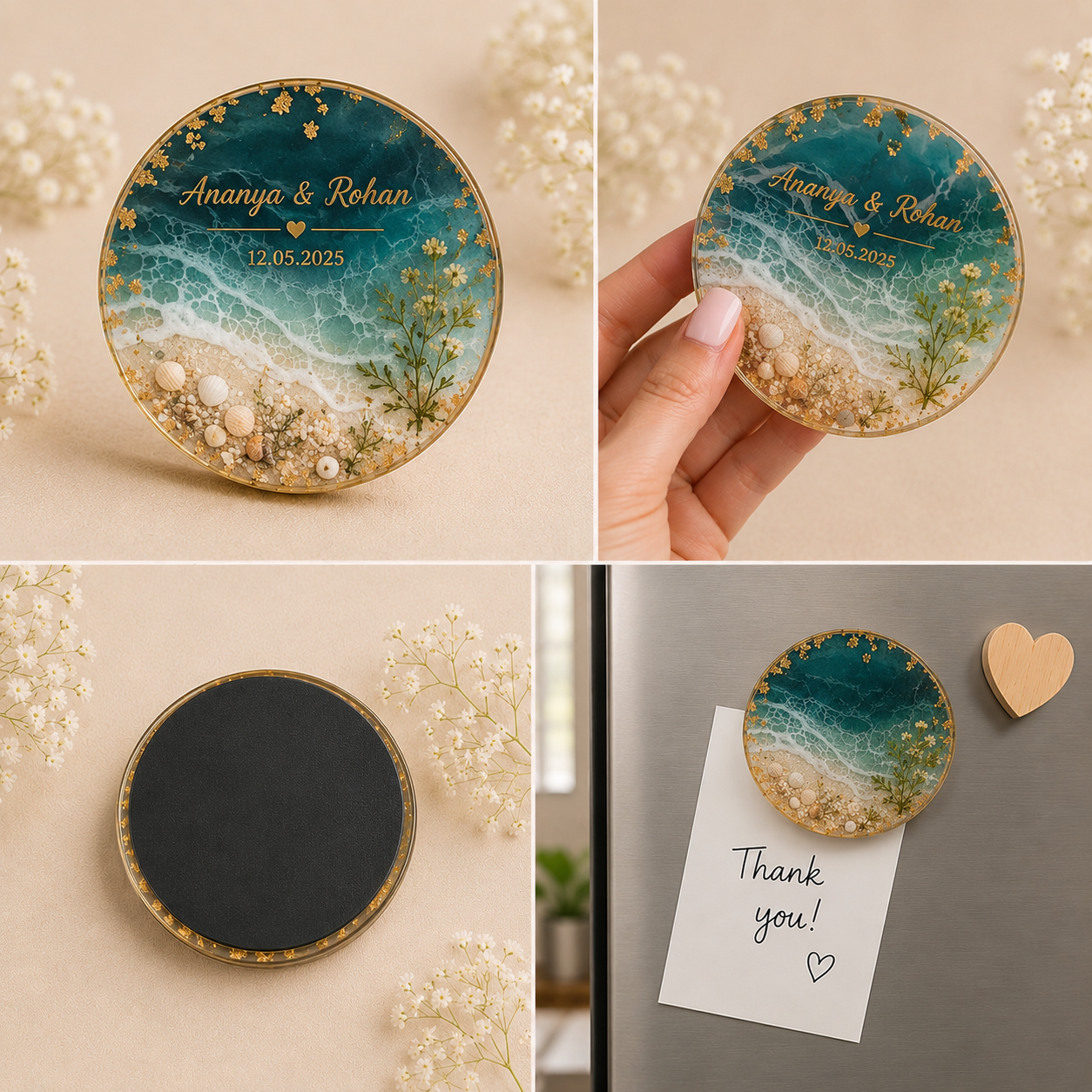Ocean Bloom Personalized Magnets