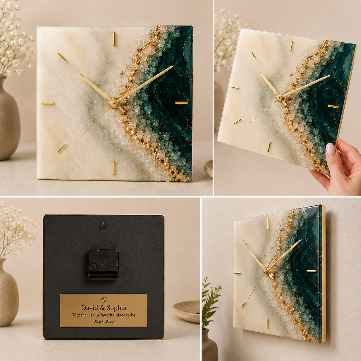 Celestial Geode Clock – Ivory Tide Collection