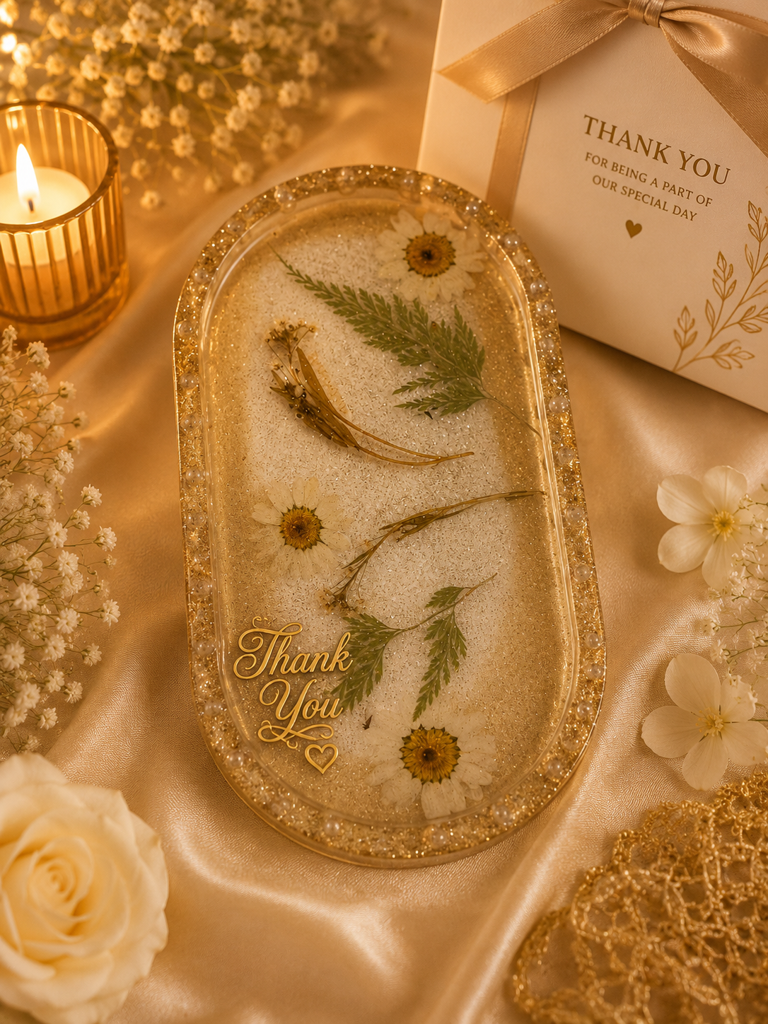 Golden Bloom Keepsake Tray  8