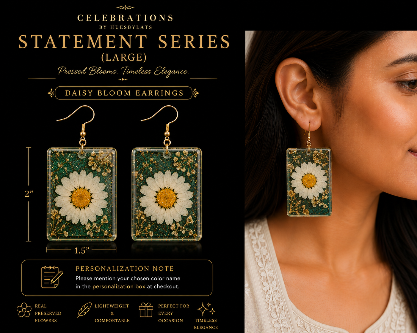 Statement Botanical Earrings
